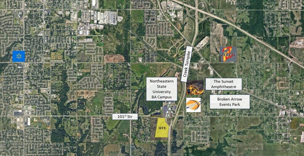 SW 101st & Creek Expy, Broken Arrow, OK for sale - Aerial - Image 2 of 2