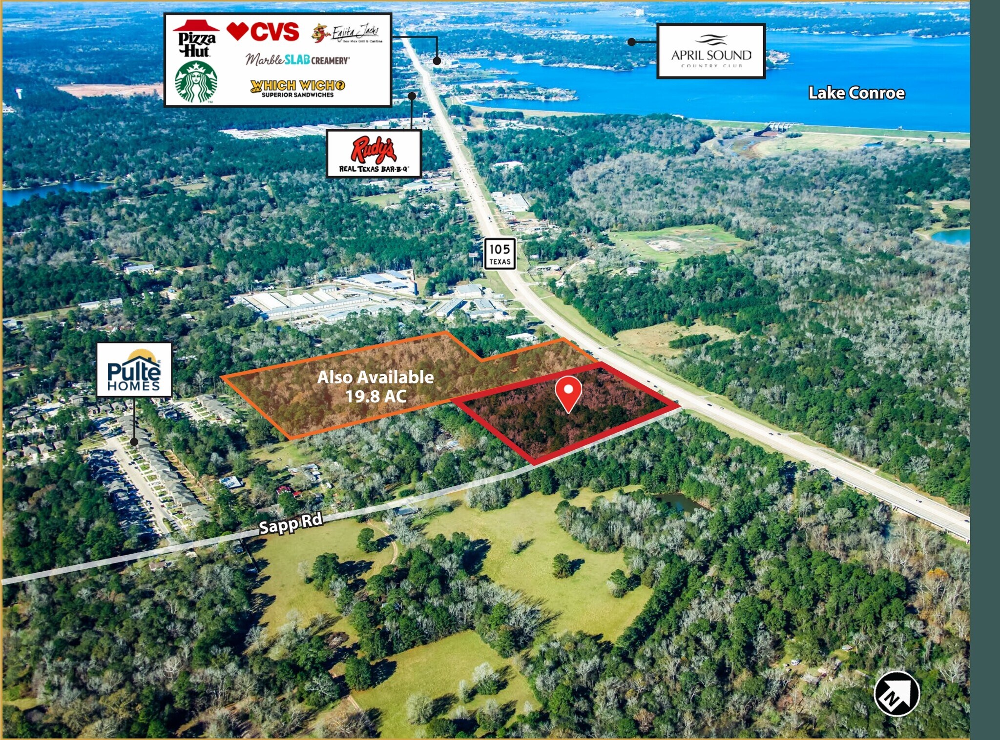 Hwy 105 & Sapp Rd, Conroe, TX à vendre Photo principale- Image 1 de 2