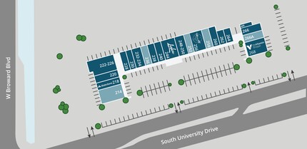 214-268 S University Dr, Plantation, FL à louer Plan de site- Image 1 de 1