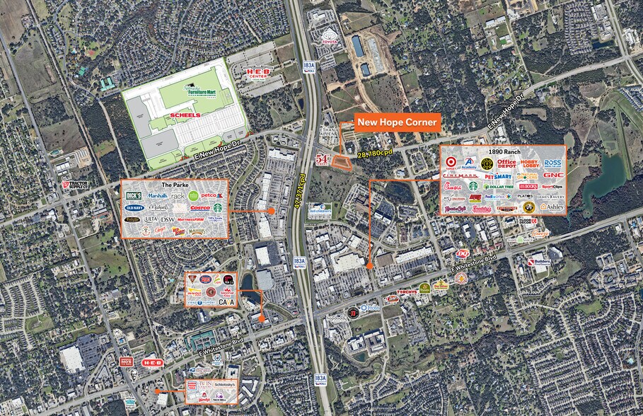 Hwy 183A & New Hope Dr, Cedar Park, TX à louer - Photo du bâtiment - Image 2 de 2