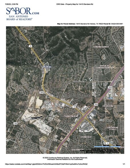 14200 & 14410 Bandera Rd, Helotes, TX for sale - Aerial - Image 3 of 4