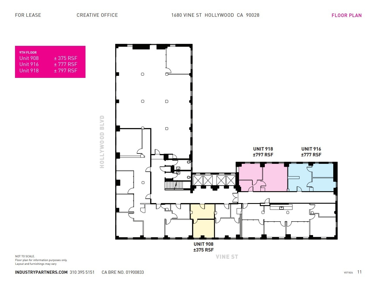 1680 N Vine St, Hollywood, CA for lease Floor Plan- Image 1 of 1