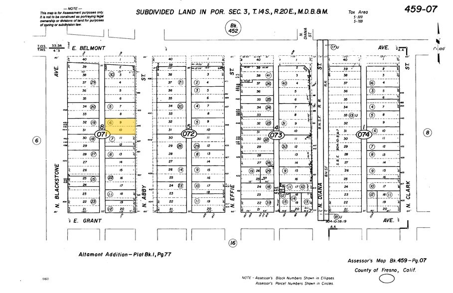 445 N Abby St, Fresno, CA à louer - Plan cadastral - Image 2 de 2