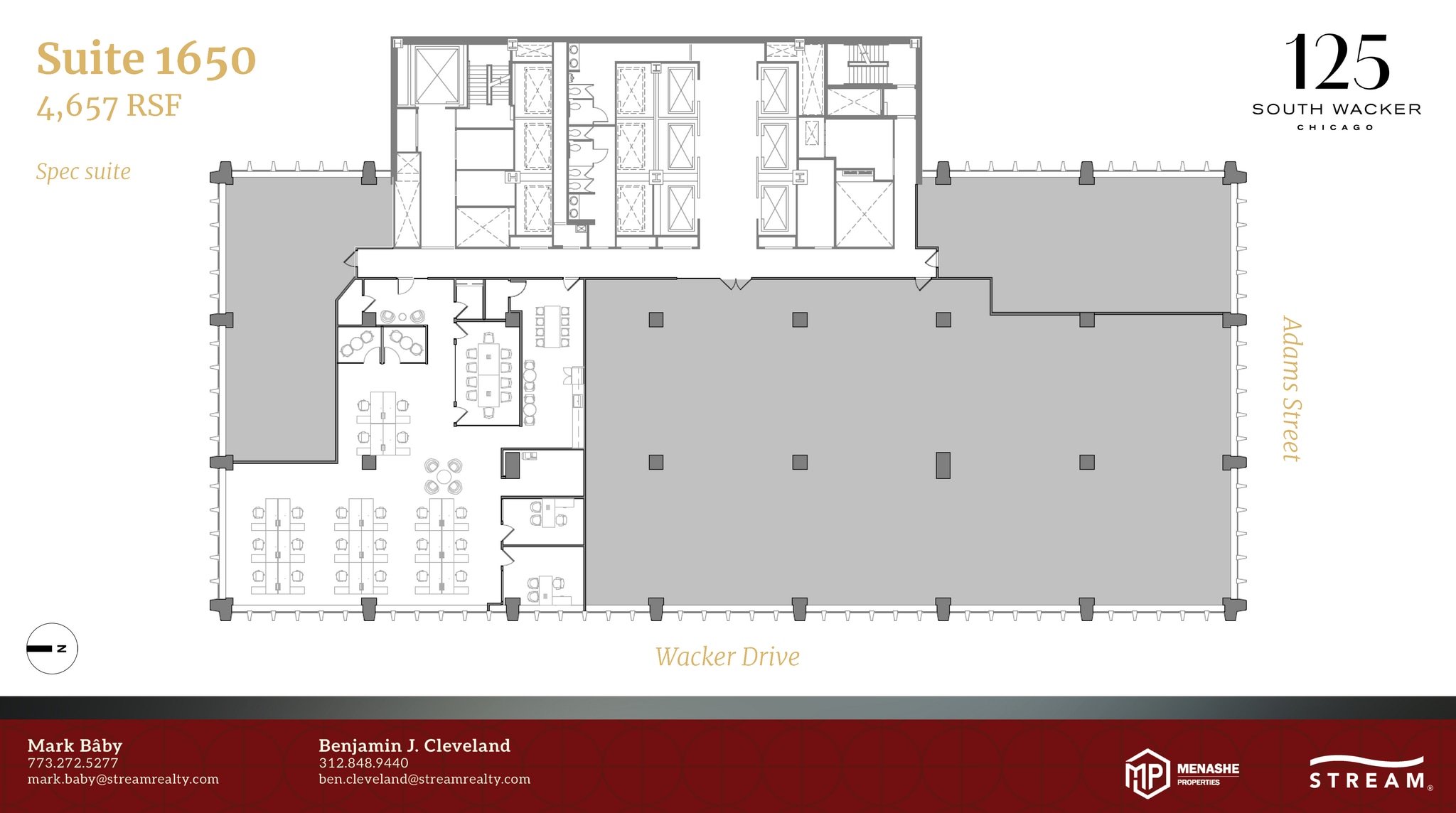 125 S Wacker Dr, Chicago, IL à louer Plan d’étage- Image 1 de 1
