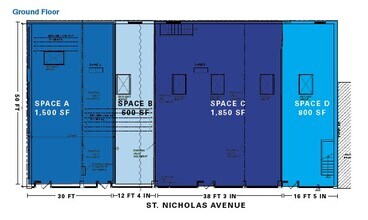 1588 1/2-1596 Saint Nicholas Ave, New York, NY for lease Floor Plan- Image 1 of 1