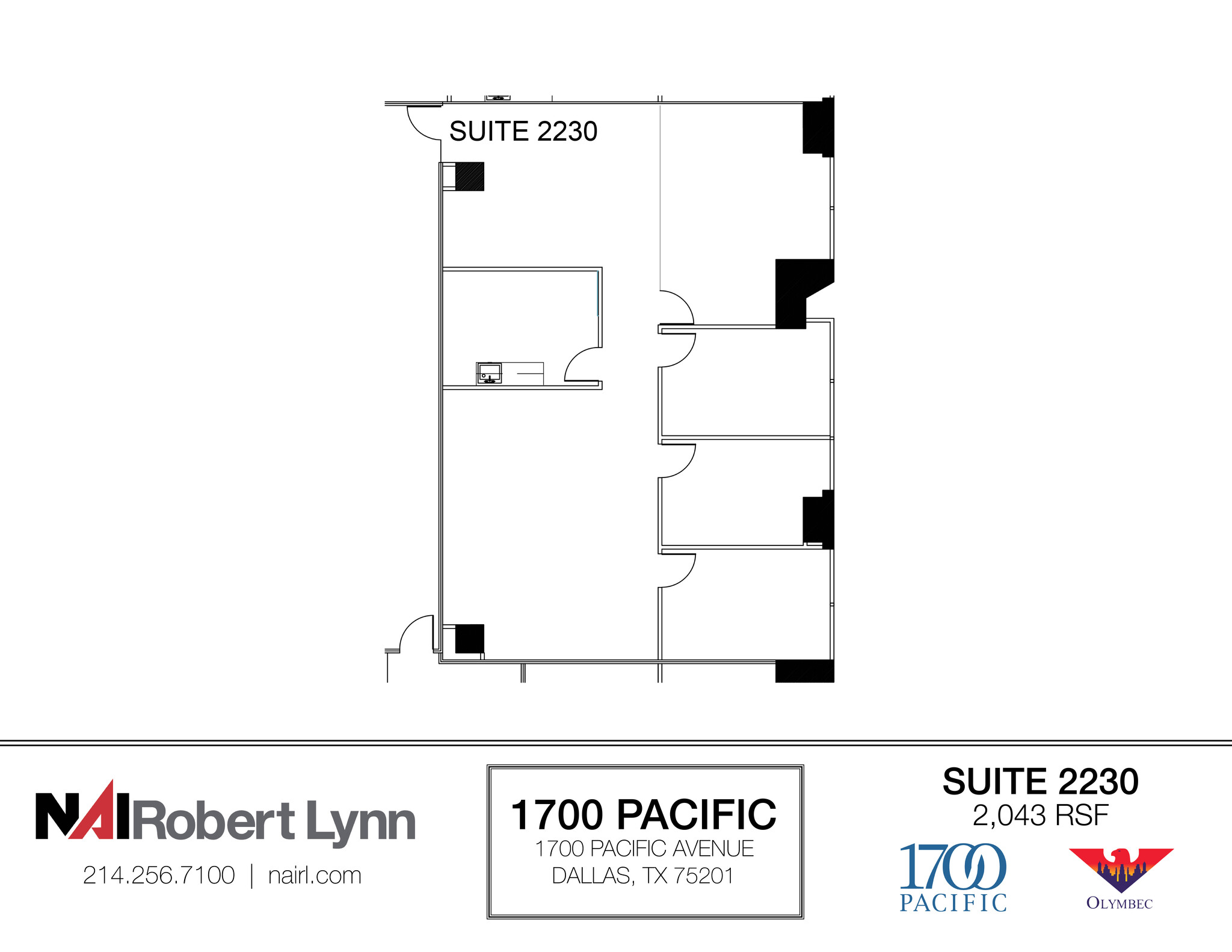 1700 Pacific Ave, Dallas, TX à louer Plan d  tage- Image 1 de 1