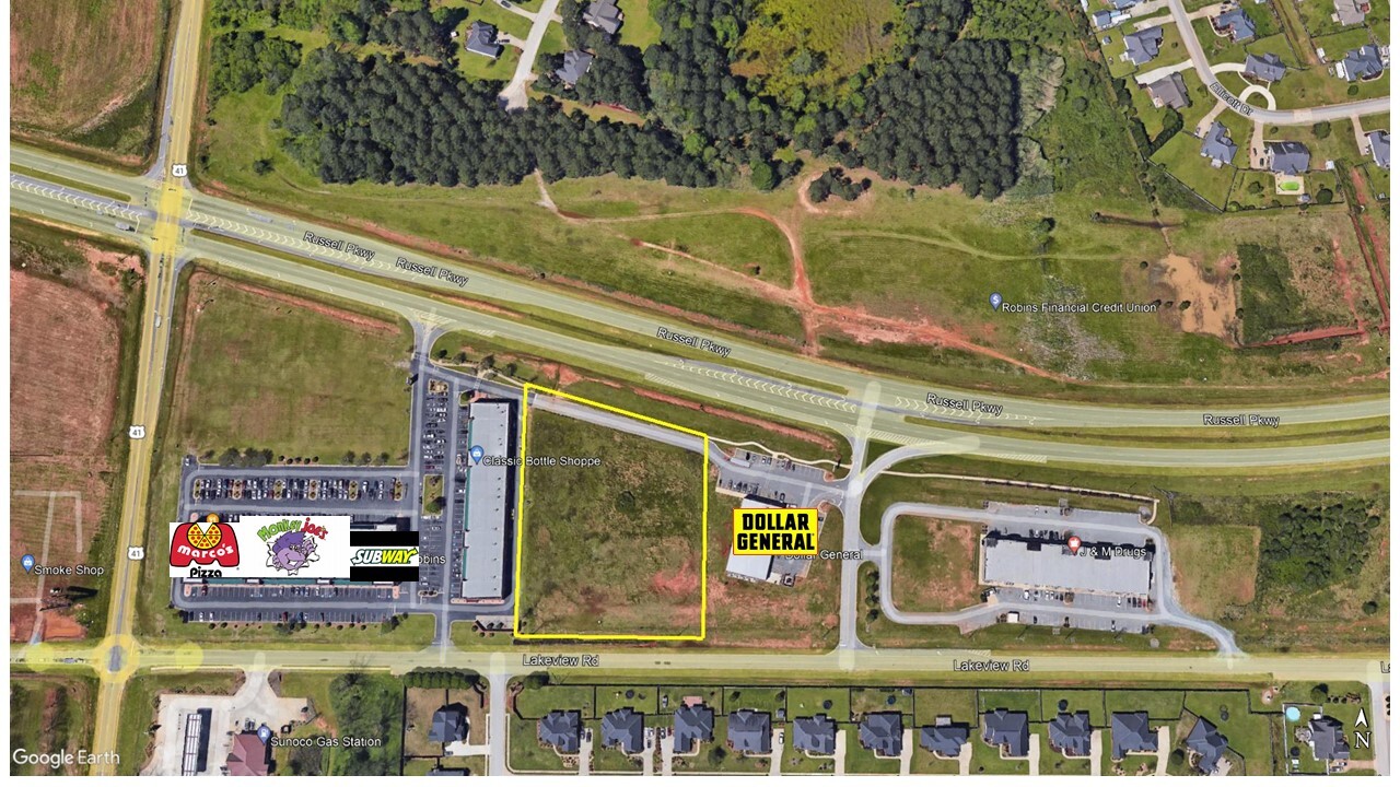 Russell Pkwy, Warner Robins, GA for sale Aerial- Image 1 of 2