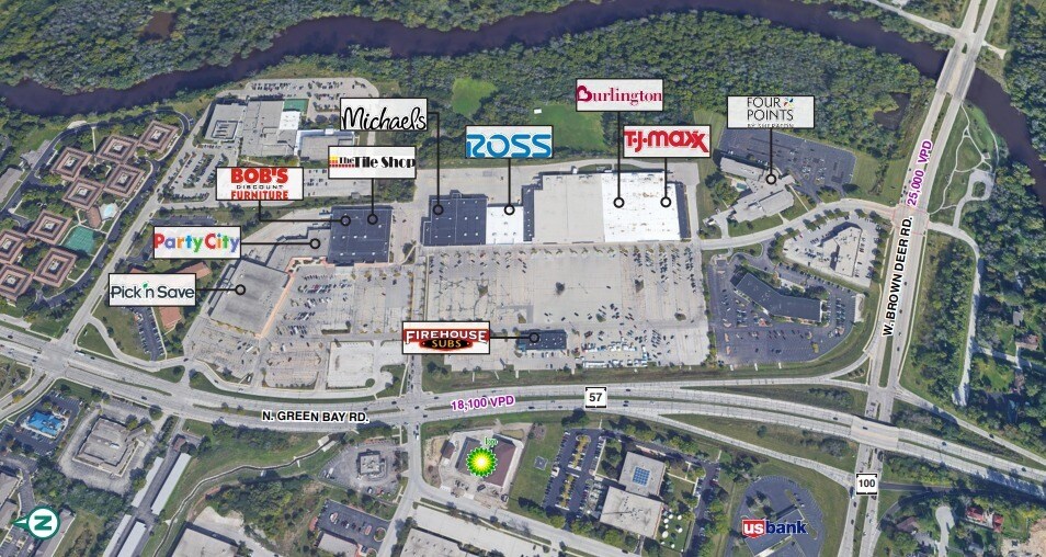 9124-9200 N Green Bay Ave, Brown Deer, WI à louer - Photo du bâtiment - Image 2 de 20