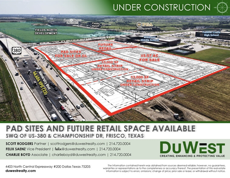 SWC of US Hwy 380 & Championship Dr, Frisco, TX for lease - Building Photo - Image 1 of 12