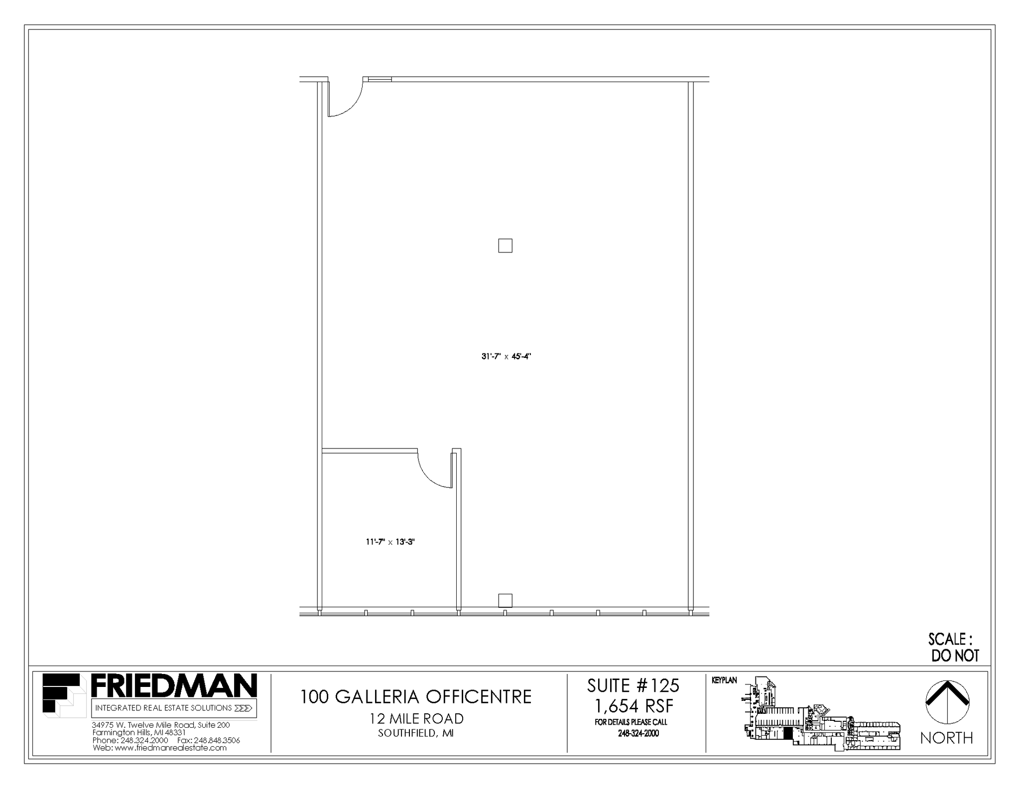 300 Galleria Officentre, Southfield, MI for lease Floor Plan- Image 1 of 2