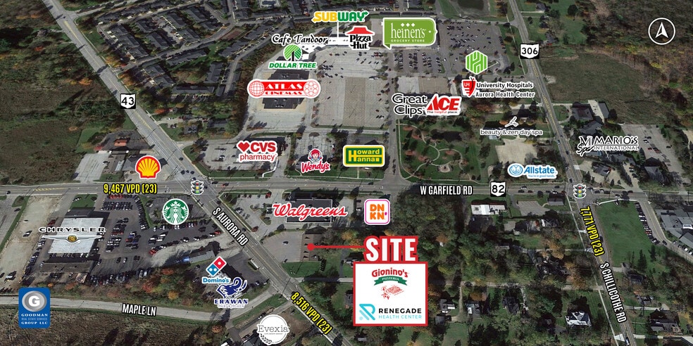 29 S Aurora Rd, Aurora, OH à louer - Aérien - Image 3 de 6