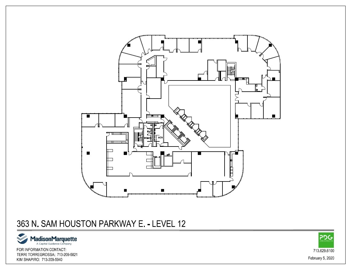 363 N Sam Houston Pky E, Houston, TX à louer Plan d’étage- Image 1 de 11