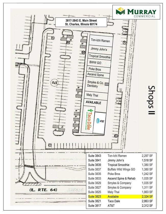 More details for 3817-3843 E Main St, St Charles, IL - Retail for Lease