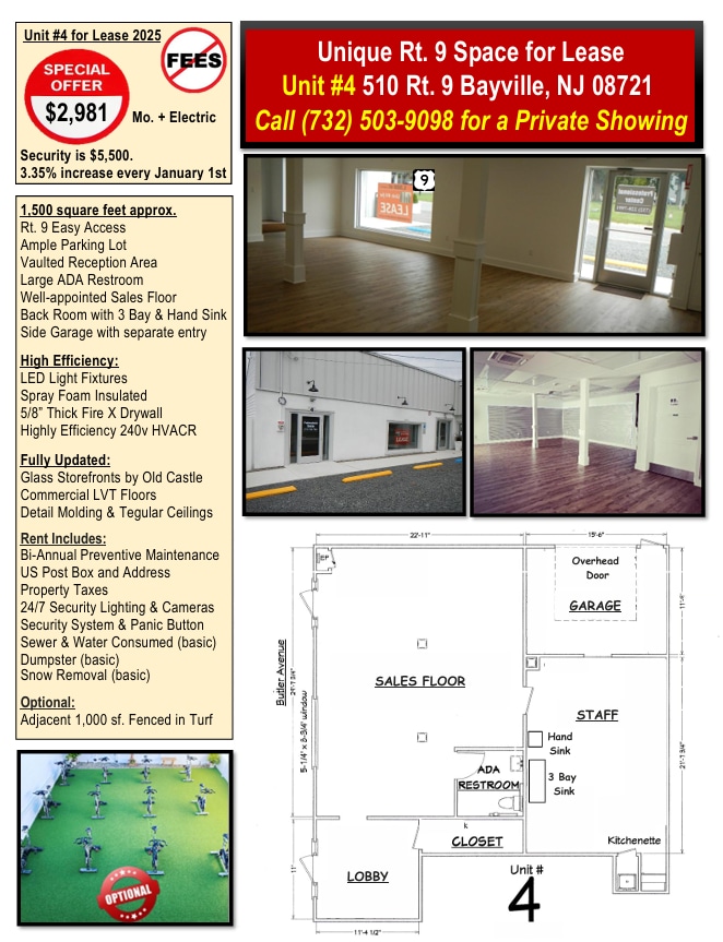 510 Atlantic City Blvd, Bayville, NJ for lease Floor Plan- Image 1 of 10