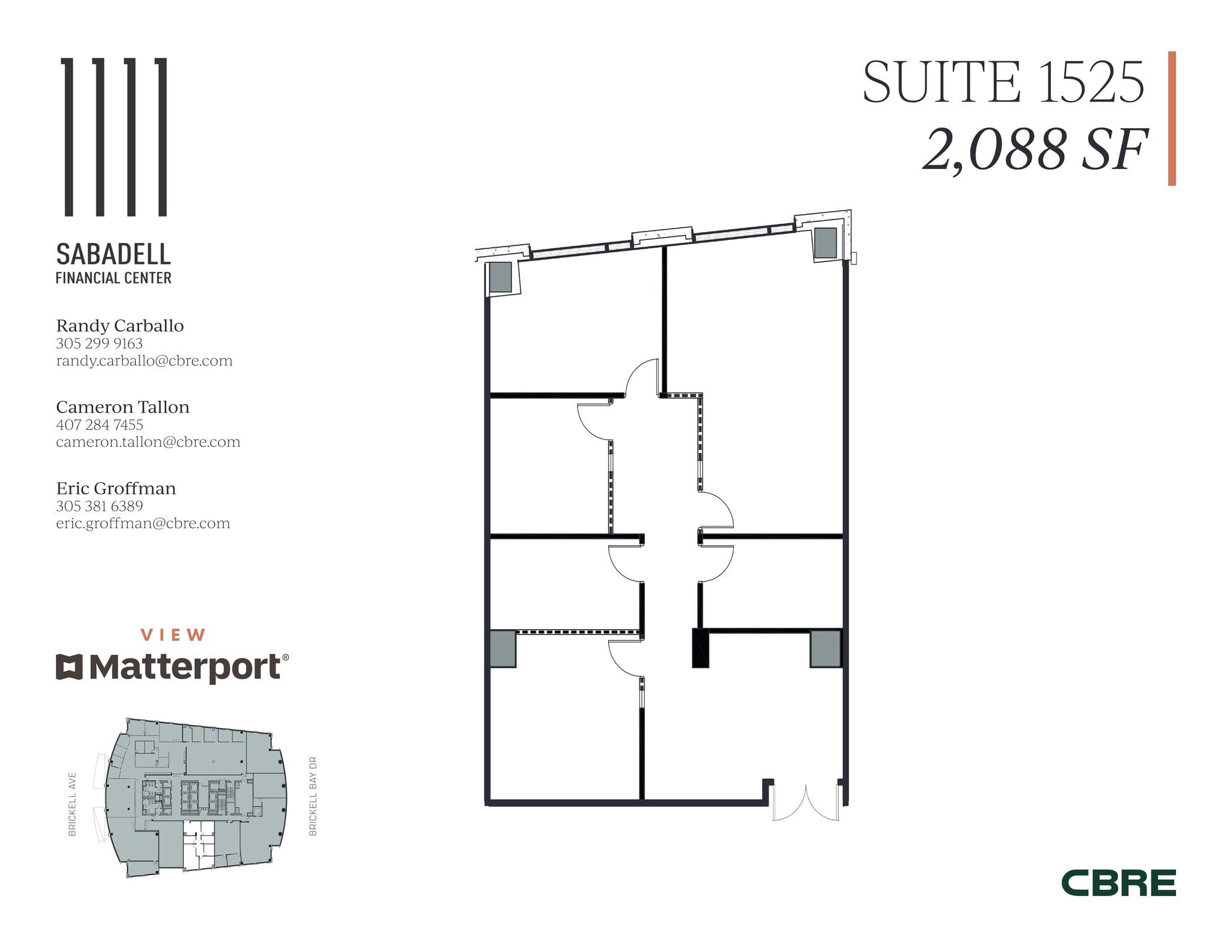 1111 Brickell Ave, Miami, FL à louer Plan de site- Image 1 de 9