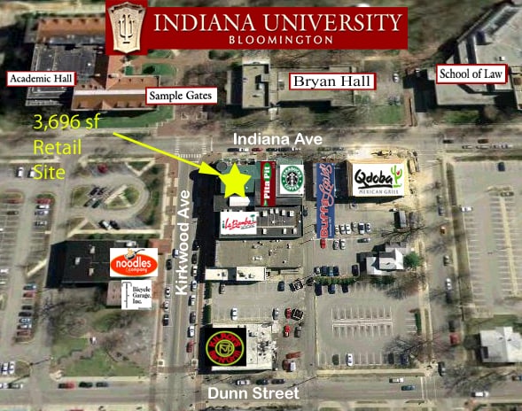 530 E Kirkwood Ave, Bloomington, IN for lease - Aerial - Image 2 of 15