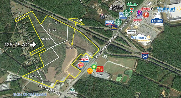 James Madison Highway & I64, Zion Crossroads, VA à vendre - Photo du bâtiment - Image 2 de 2