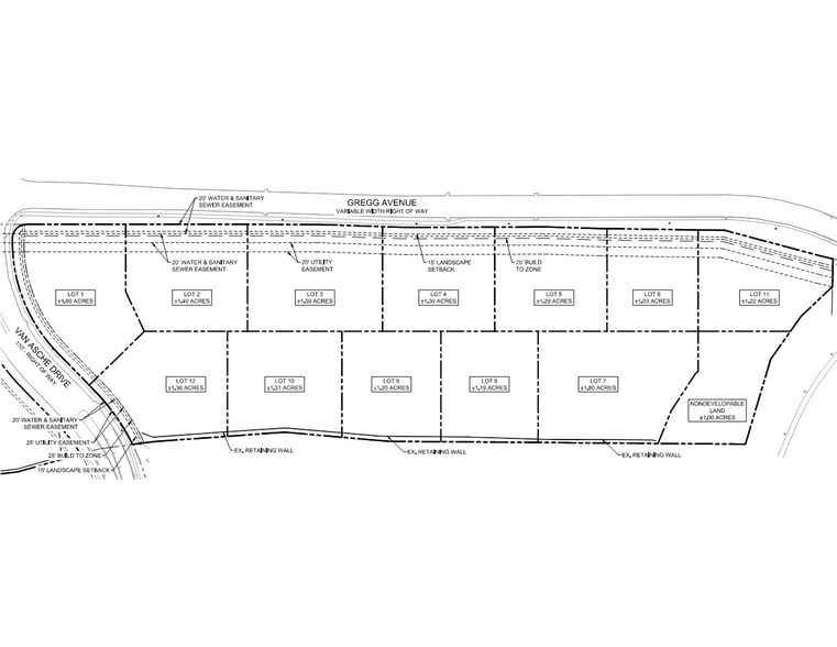N Gregg Ave, Fayetteville, AR for sale - Plat Map - Image 1 of 5