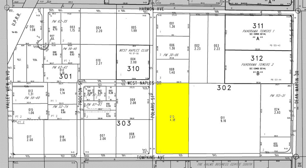 4610 Polaris Ave, Las Vegas, NV for lease - Plat Map - Image 2 of 3