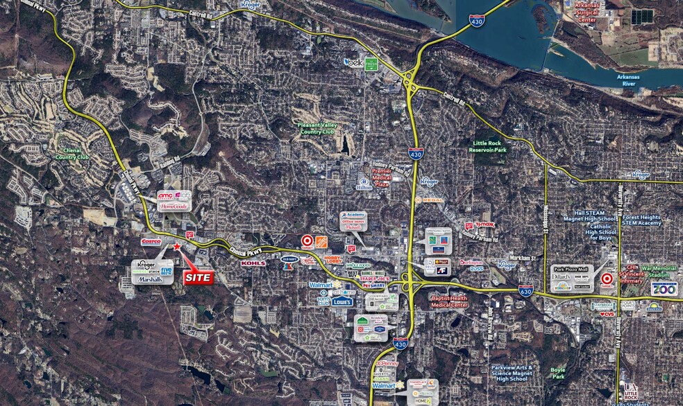 16101-16103 Chenal Pky, Little Rock, AR à louer - Aérien - Image 2 de 4