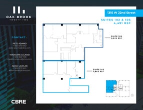 1315 W 22nd St, Oak Brook, IL for lease Floor Plan- Image 2 of 2