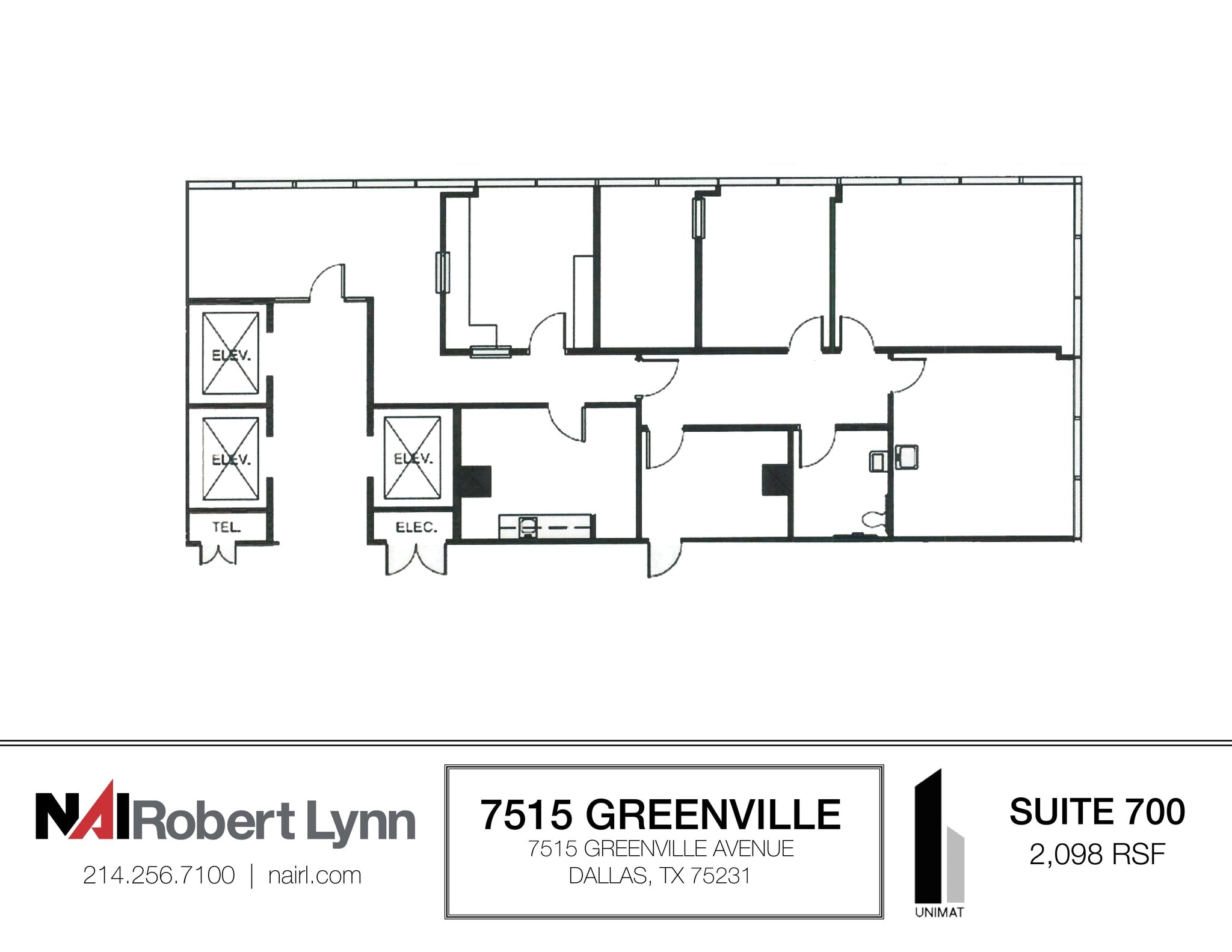 7515 Greenville Ave, Dallas, TX à louer Plan d’étage- Image 1 de 1