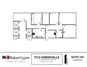 7515 Greenville Ave, Dallas, TX à louer Plan d’étage- Image 1 de 1
