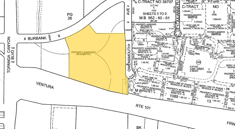 21820 Burbank Blvd, Woodland Hills, CA à louer - Plan cadastral - Image 2 de 14