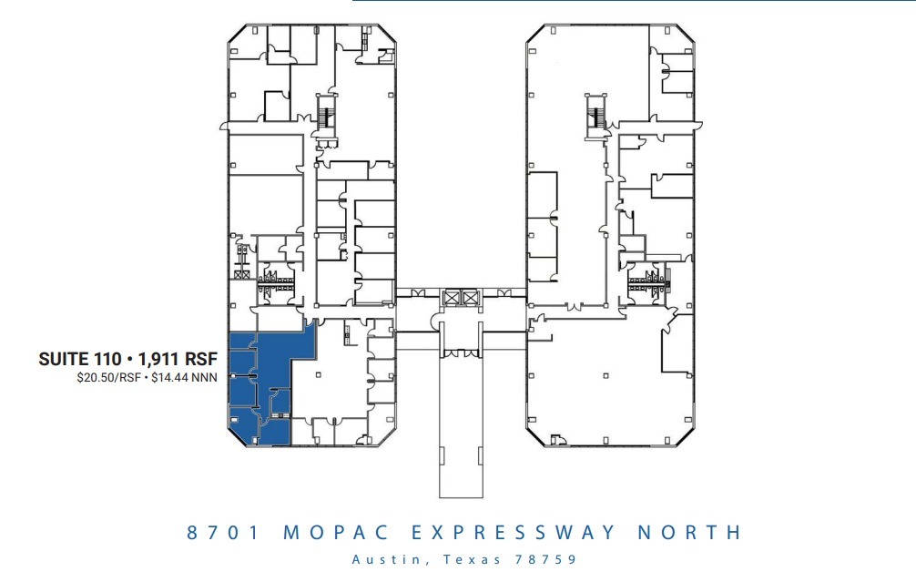 8701 N MoPac Expy, Austin, TX à louer Plan d’étage- Image 1 de 1