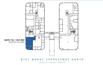 8701 N MoPac Expy, Austin, TX à louer Plan d’étage- Image 1 de 1