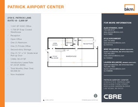 2700 E Patrick Ln, Las Vegas, NV à louer Plan d’étage- Image 1 de 1
