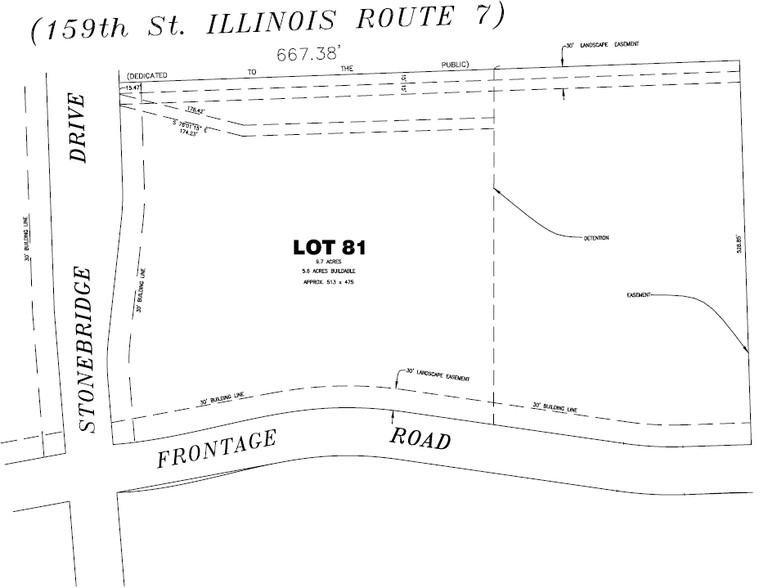 W 159th St, Homer Glen, IL à vendre - Plan cadastral - Image 1 de 1