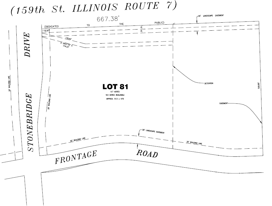 W 159th St, Homer Glen, IL à vendre Plan cadastral- Image 1 de 1