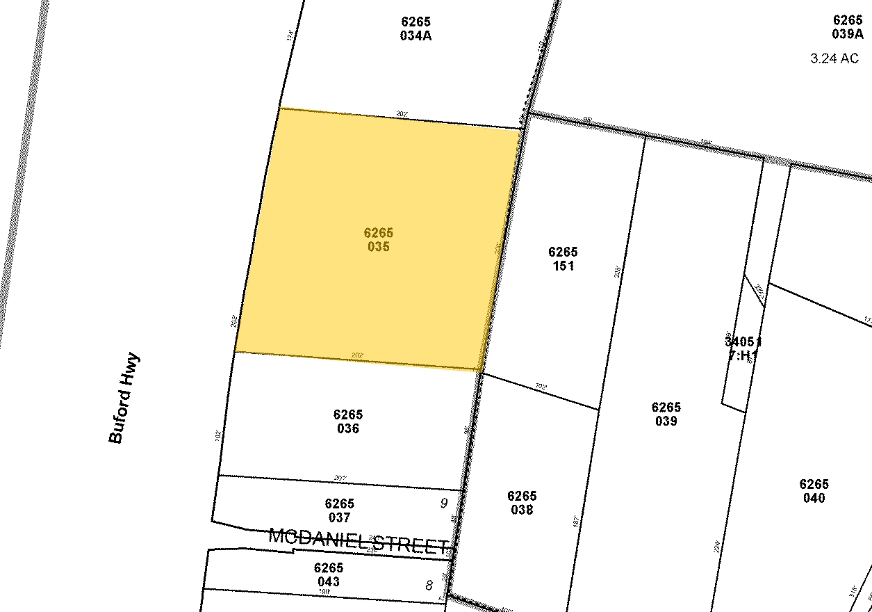 3526 Buford Hwy, Duluth, GA à vendre Plan cadastral- Image 1 de 1