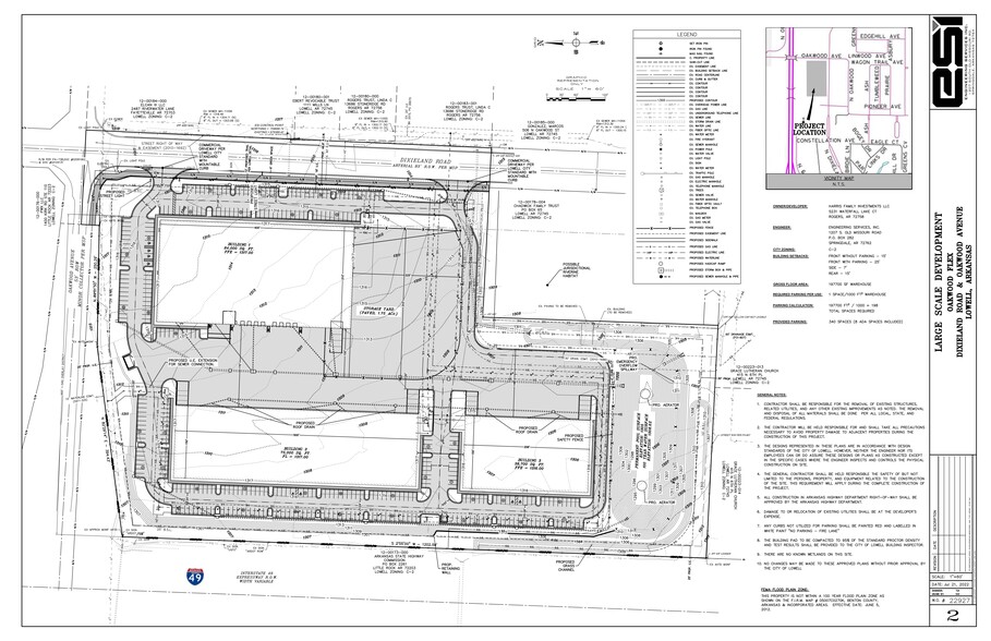 Oakwood & Dixieland Rd, Lowell, AR à louer - Plan de site - Image 1 de 19