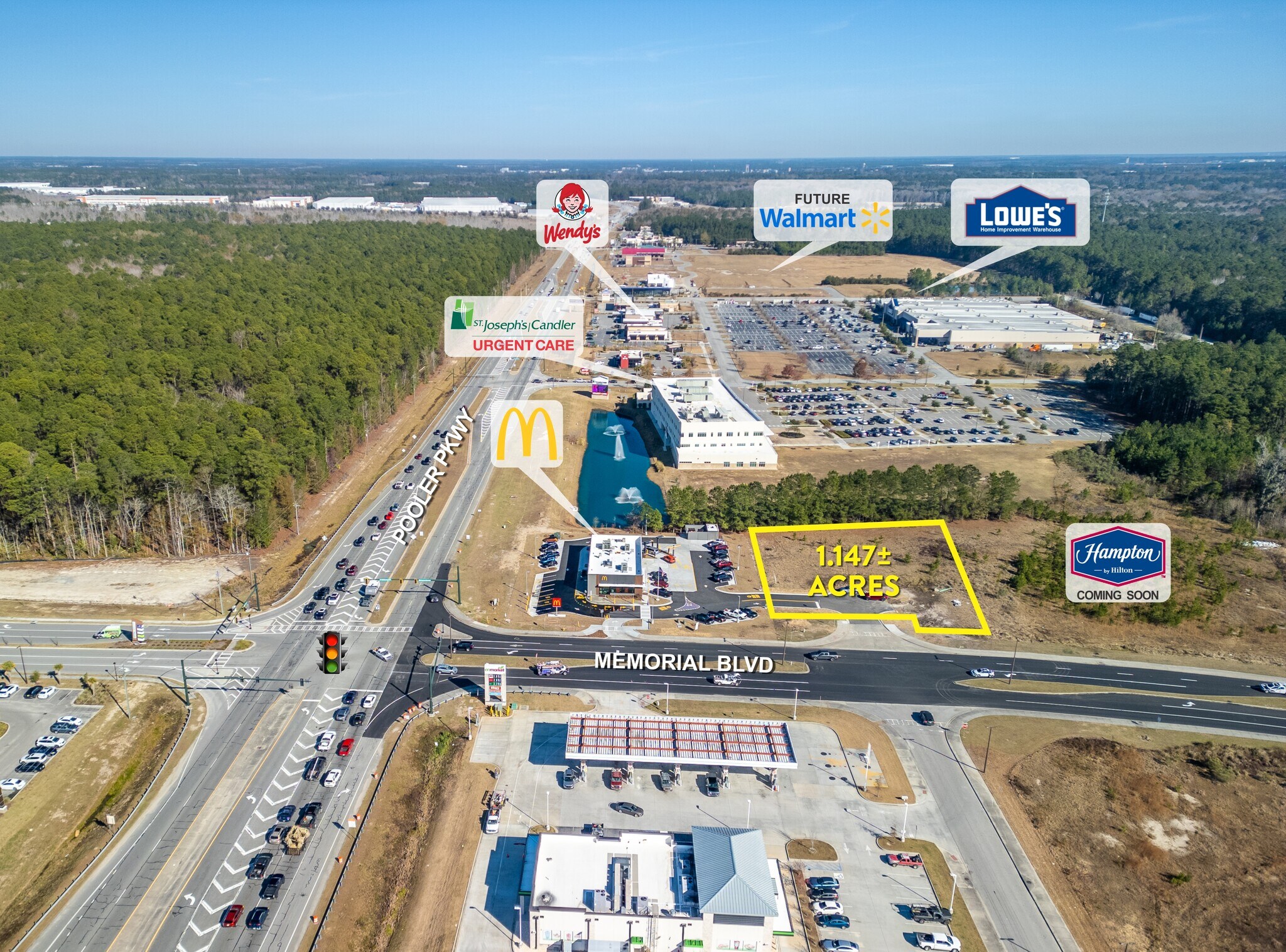 0 Memorial Boulevard, Pooler, GA à vendre Aérien- Image 1 de 5