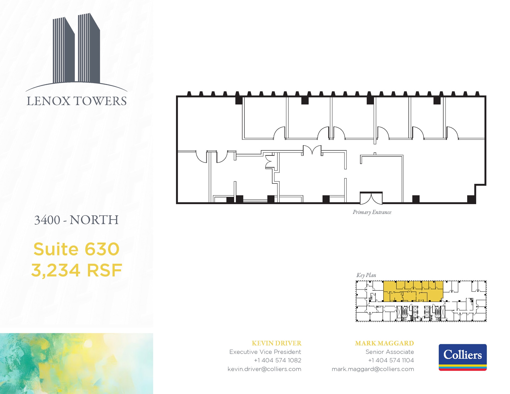 3400 Peachtree Rd NE, Atlanta, GA à louer Plan d’étage- Image 1 de 2
