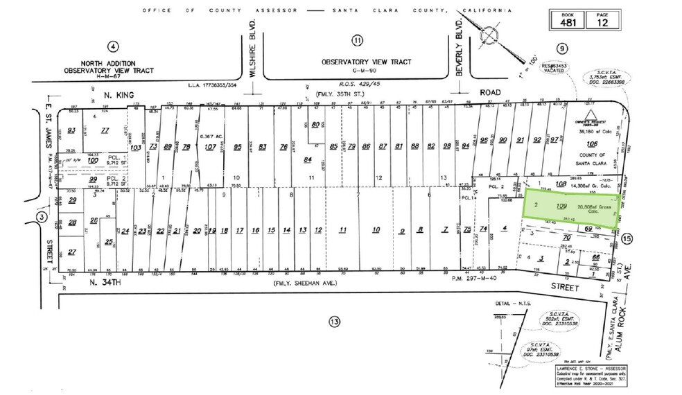 1665 Alum Rock Ave, San Jose, CA à vendre - Plan cadastral - Image 2 de 2