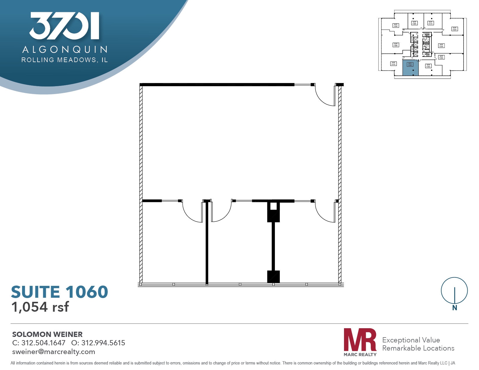 3701 Algonquin Rd, Rolling Meadows, IL à louer Plan d’étage- Image 1 de 3