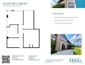 45 S Park Blvd, Glen Ellyn, IL à louer Plan d’étage- Image 1 de 1