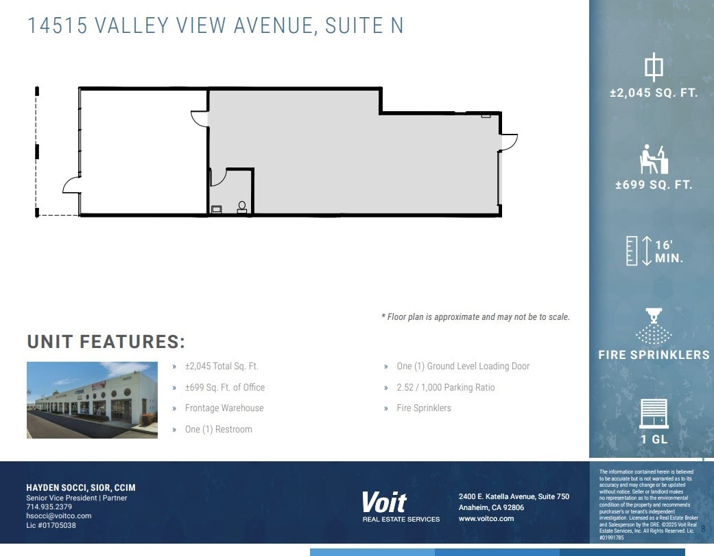 14525 Valley View Ave, Santa Fe Springs, CA for lease Floor Plan- Image 1 of 1