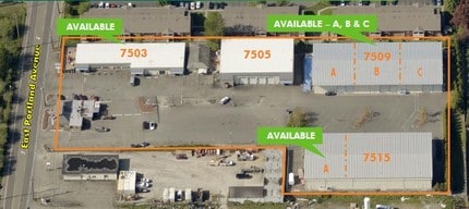 7515 Portland Ave E, Tacoma, WA - AÉRIEN  Vue de la carte