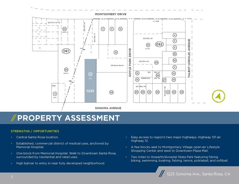 1225 Sonoma Ave, Santa Rosa, CA à vendre - Plan de site - Image 3 de 5