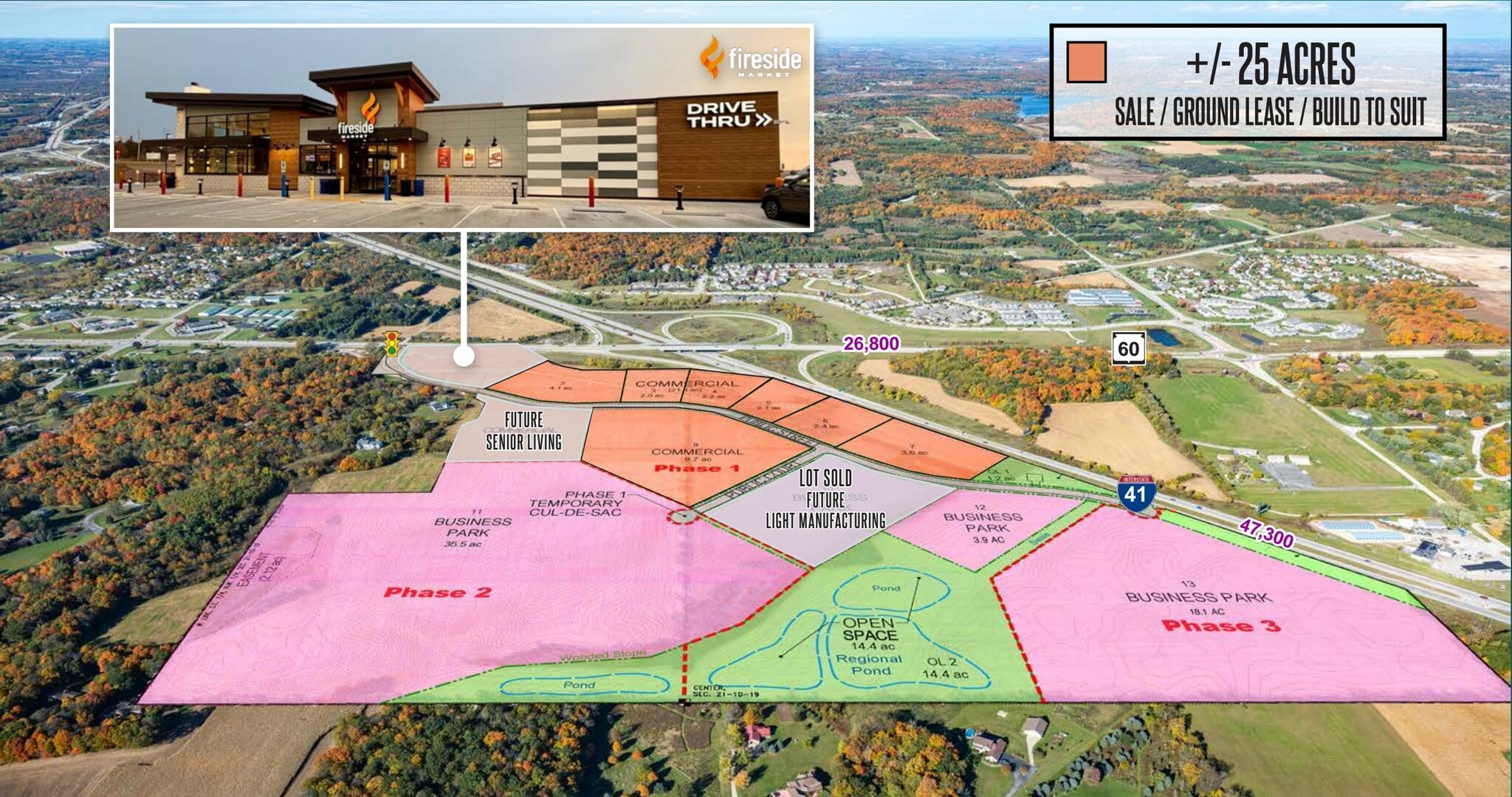 SWQ I-41 & State Road 60, Slinger, WI for sale Site Plan- Image 1 of 3