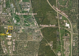 1400 S Wolf Rd, Wheeling, IL - Aérien  Vue de la carte