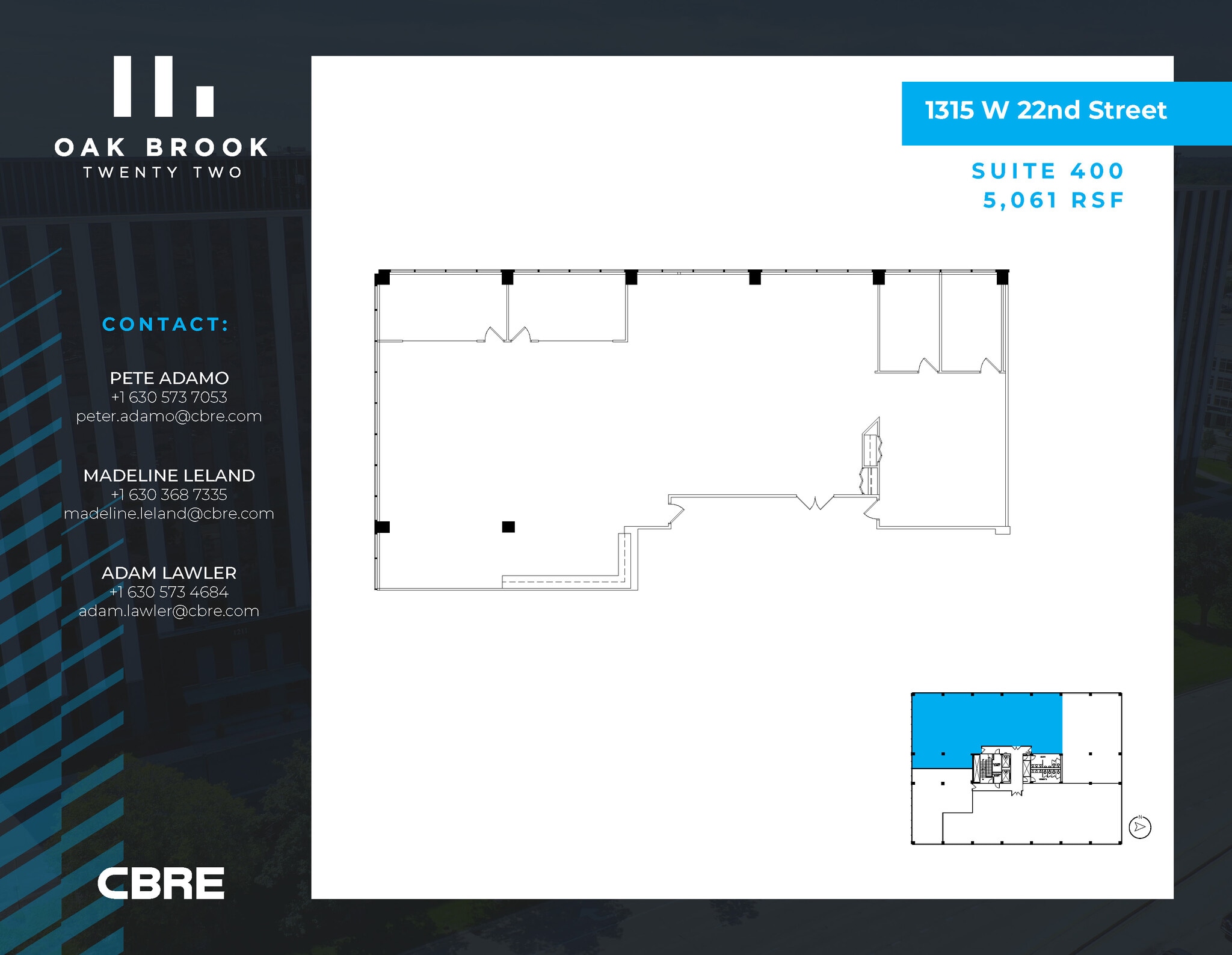 1315 W 22nd St, Oak Brook, IL for lease Floor Plan- Image 1 of 1