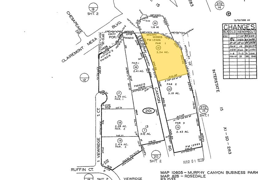 5151 Murphy Canyon Rd, San Diego, CA for lease - Plat Map - Image 2 of 10