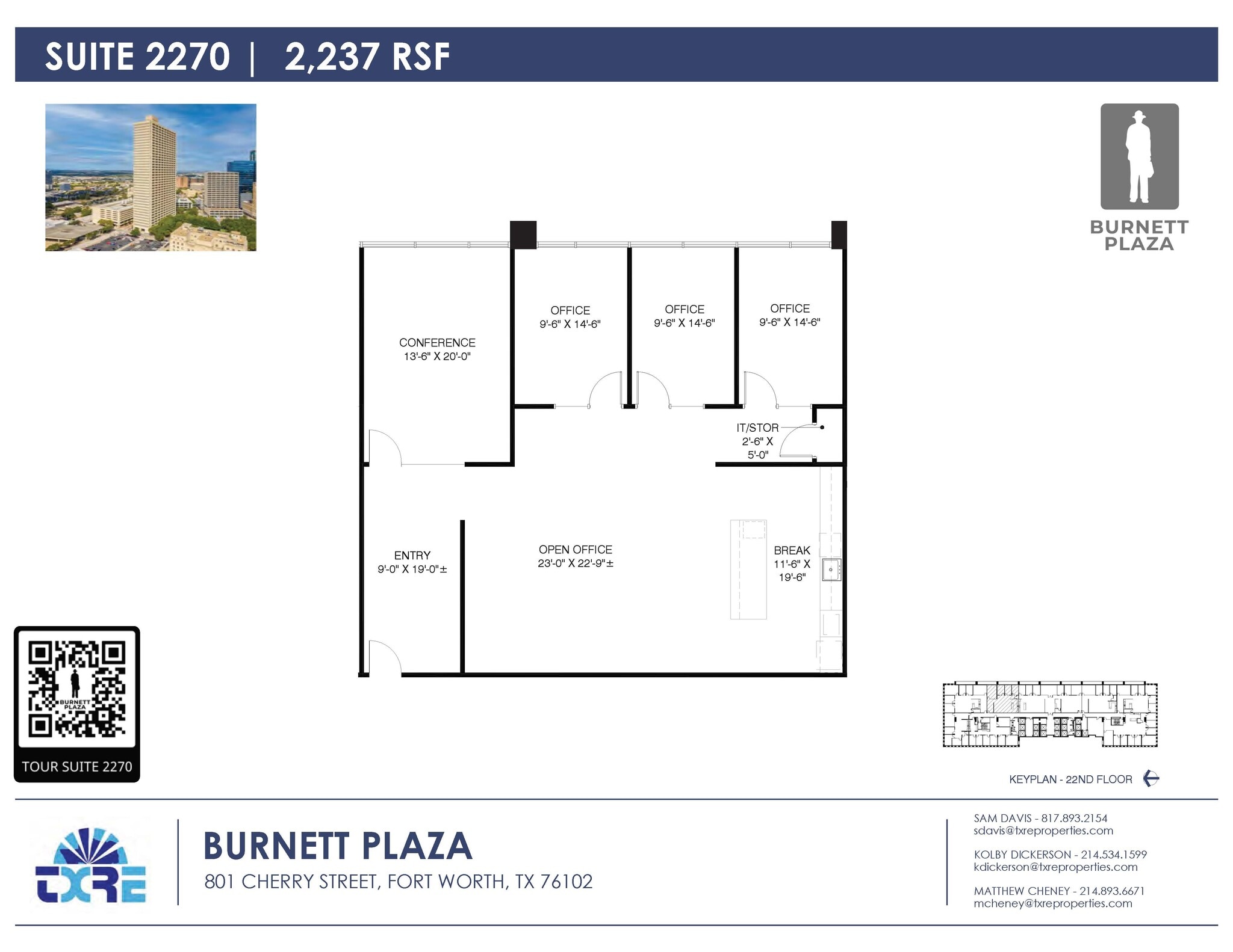 801 Cherry St, Fort Worth, TX for lease Floor Plan- Image 1 of 2