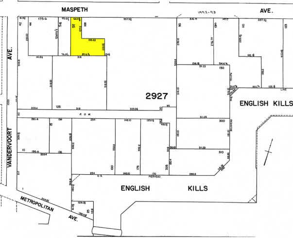 254 Maspeth Ave, Brooklyn, NY for lease Plat Map- Image 1 of 4