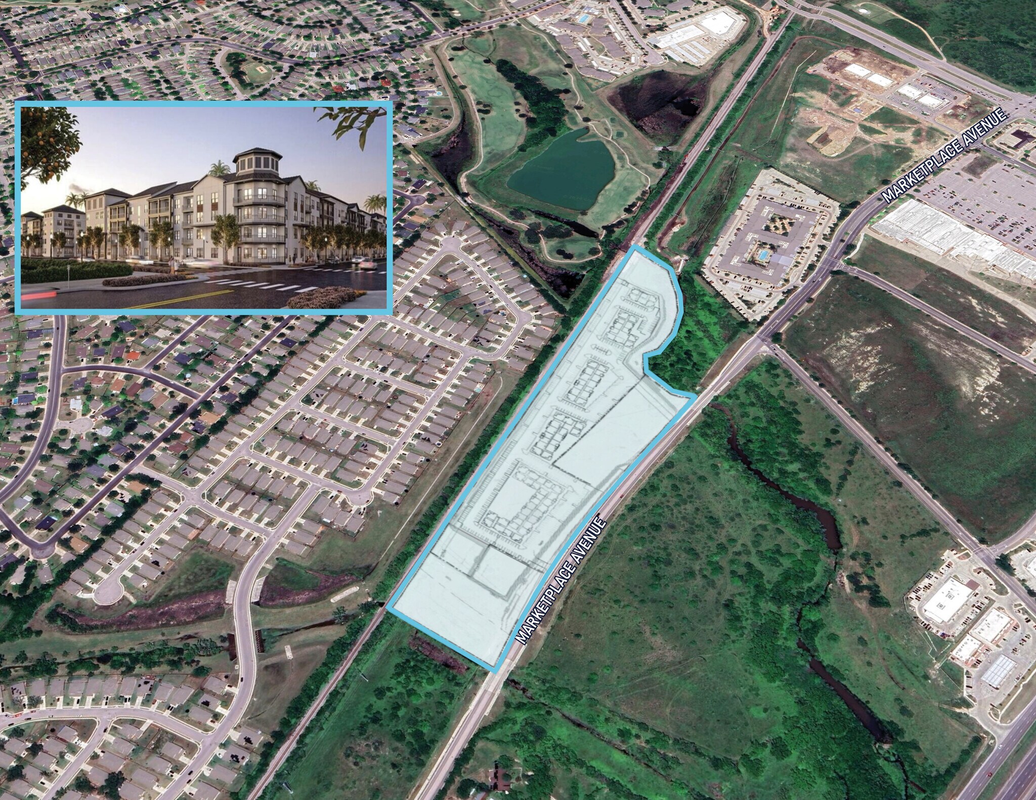 Marketplace Ave, Kyle, TX à vendre Aérien- Image 1 de 4